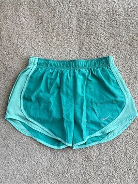 Nike Dri-Fit Teal Mint Athletic Lined Lightweight Running Shorts Size Small